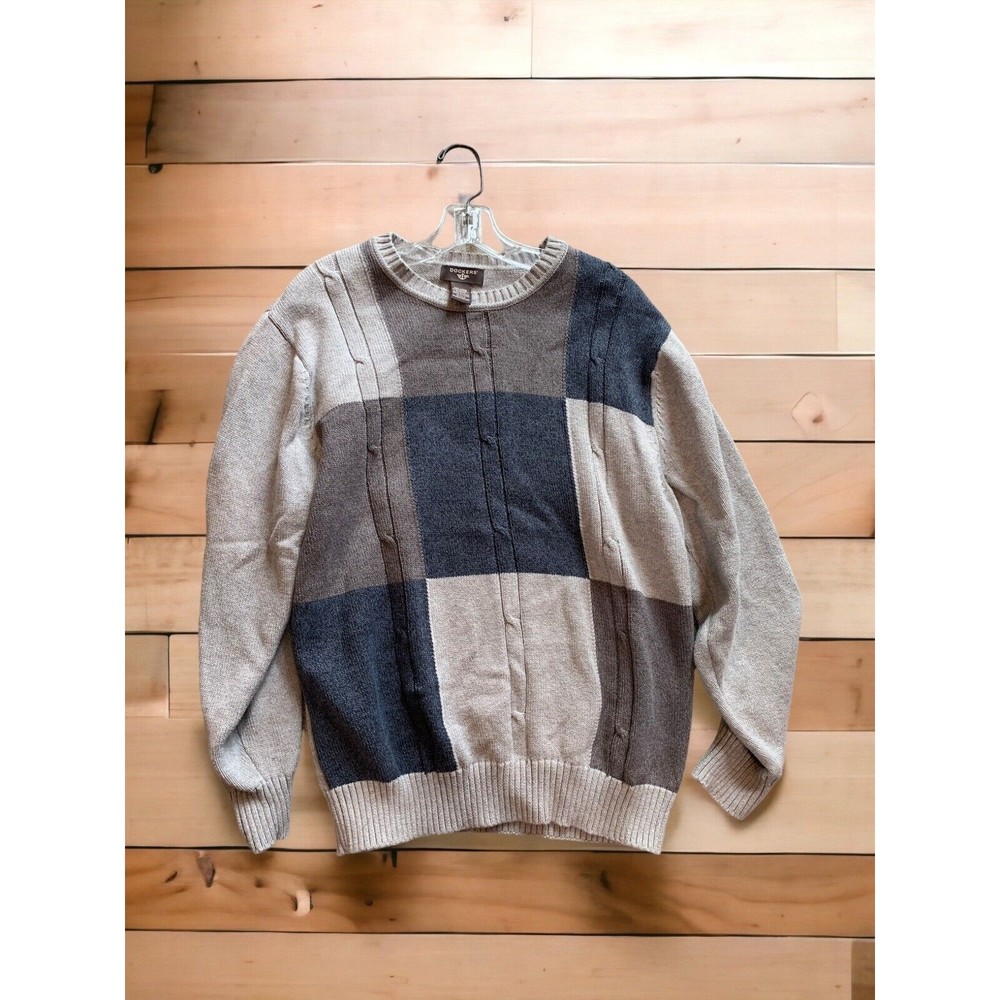 Dockers Sweater Mens Size XXL colorblock Long Sleeve Pullover Casual 100% cotton